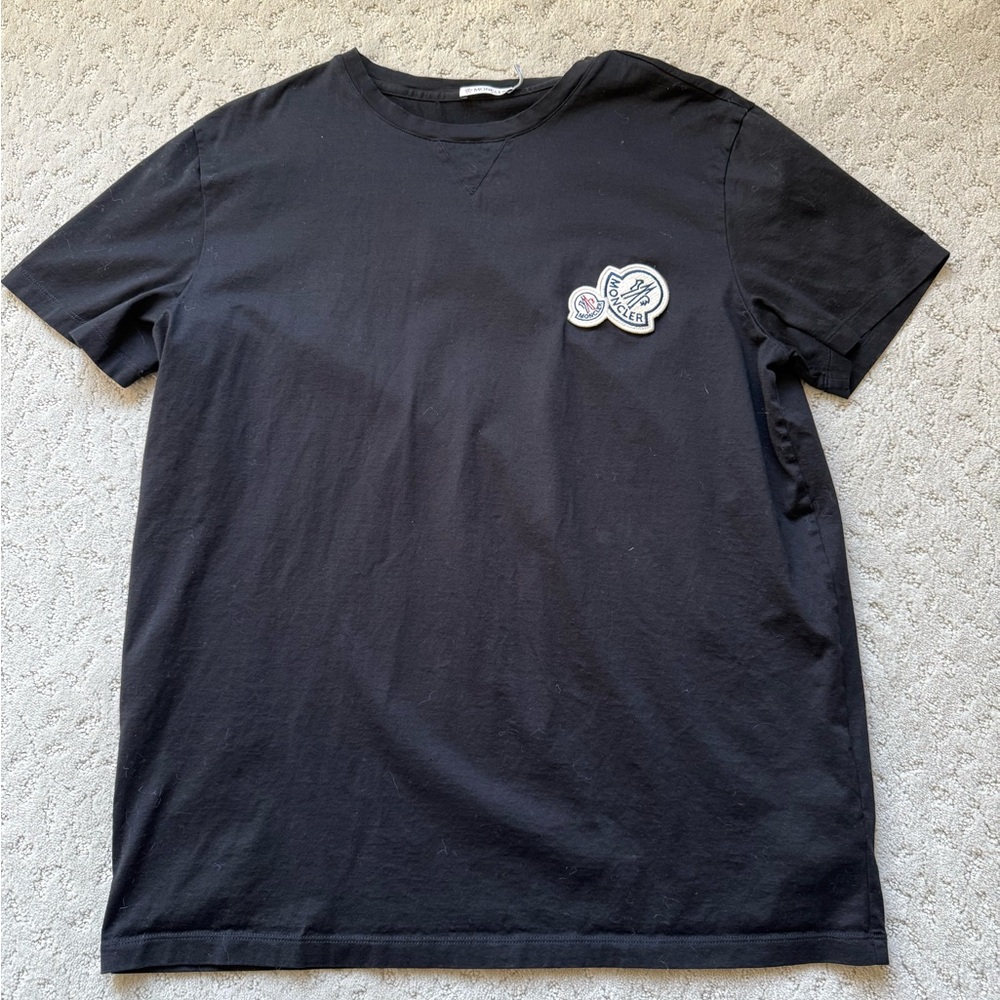 Men’s Double Logo Moncler Cotton T-Shirt XL
